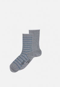 HAPPY STRIPE 2-PACK - Ponožky - light grey melange