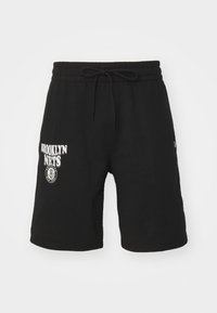 New Era NBA BROOKLYN NETS SCRIPT SHORTS - Squadra - black/white