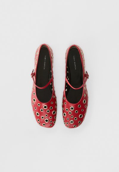 Tory Burch EYELET MARY JANE BALLET - Ballerines - tory red/silver