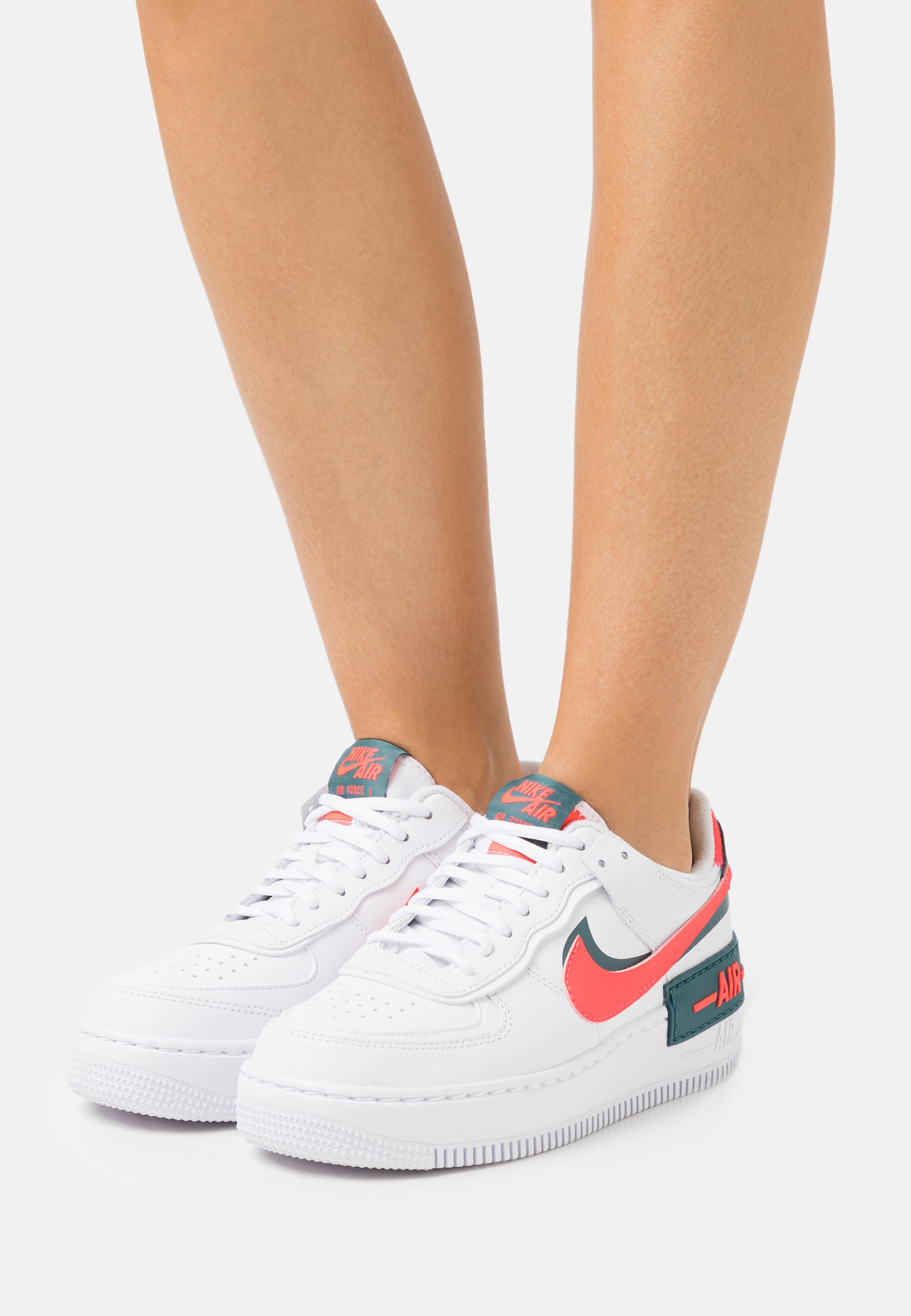 Nike Sportswear Air Force 1 Shadow Sneaker Low White Dark Teal Green Solar Red Weiss Zalando De