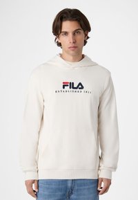Fila APPAREL VALSERA REGULAR LOGO - Felpa con cappuccio - egret