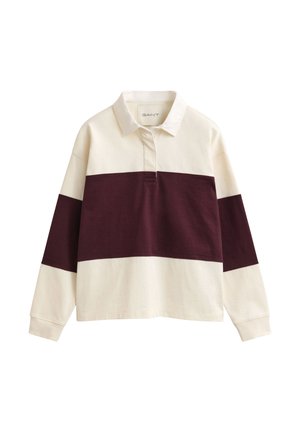 GANT, COLOR BLOCKED HEAVY RUGGER - Longsleeve - darkened wine