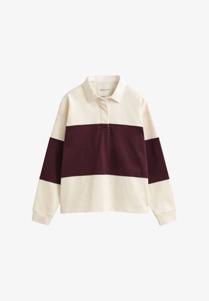 GANT, COLOR BLOCKED HEAVY RUGGER - T-shirt à manches longues - darkened wine