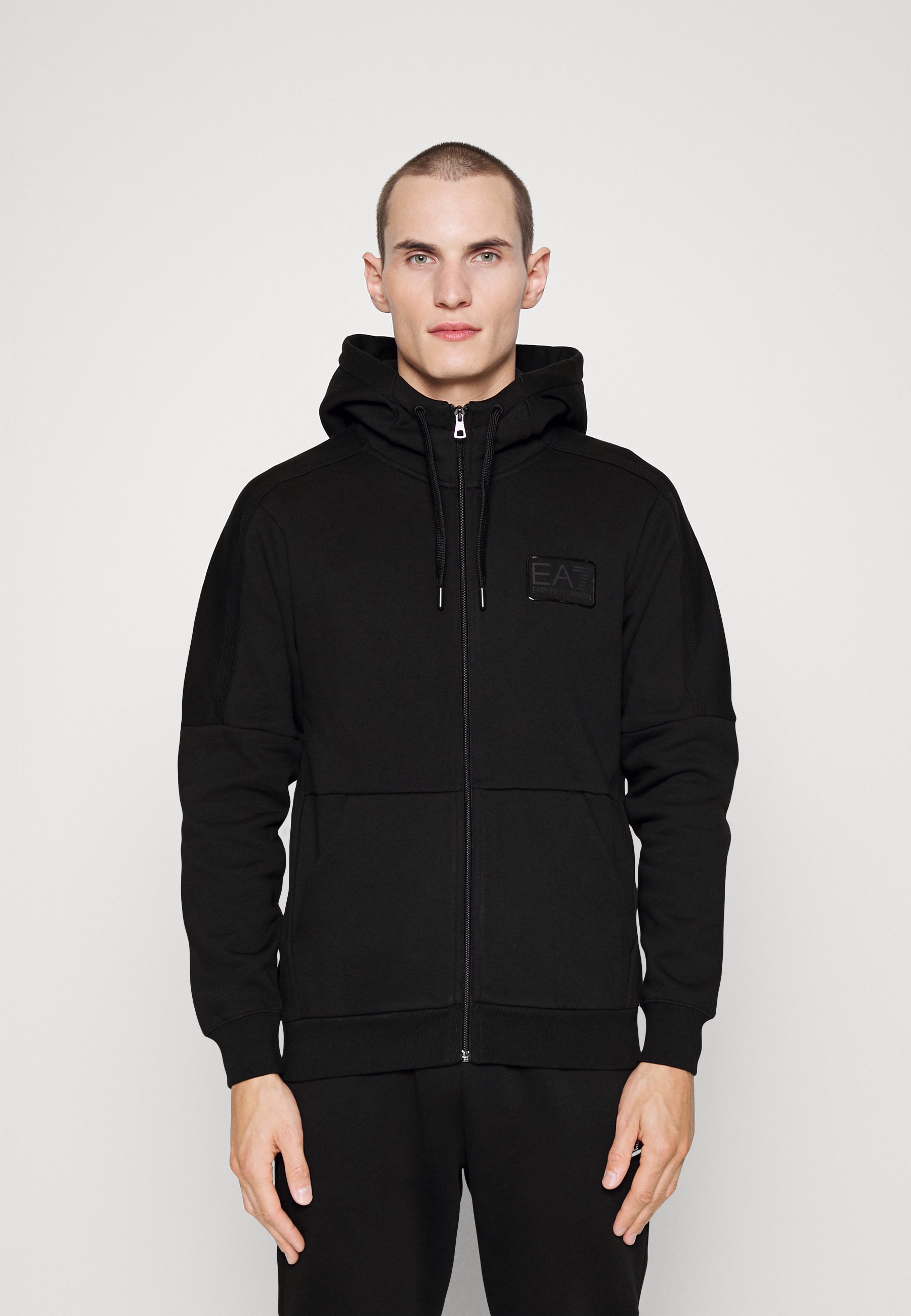 black armani zip hoodie