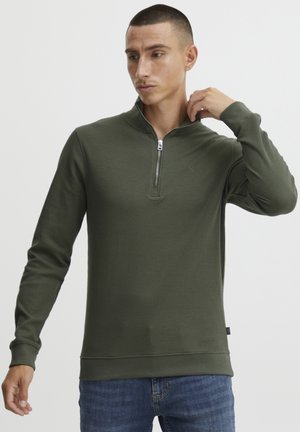 SEBASTIAN WAFFLE HALFZIP - Jersey de punto - beetle