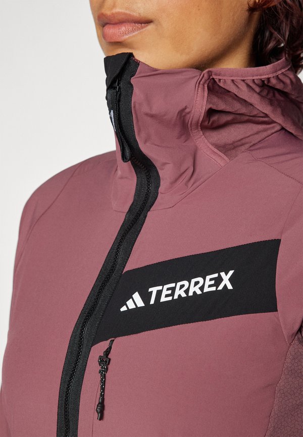 TECHROCK HOODED WIND JACKET - Fleece jacket - quiet crimson2