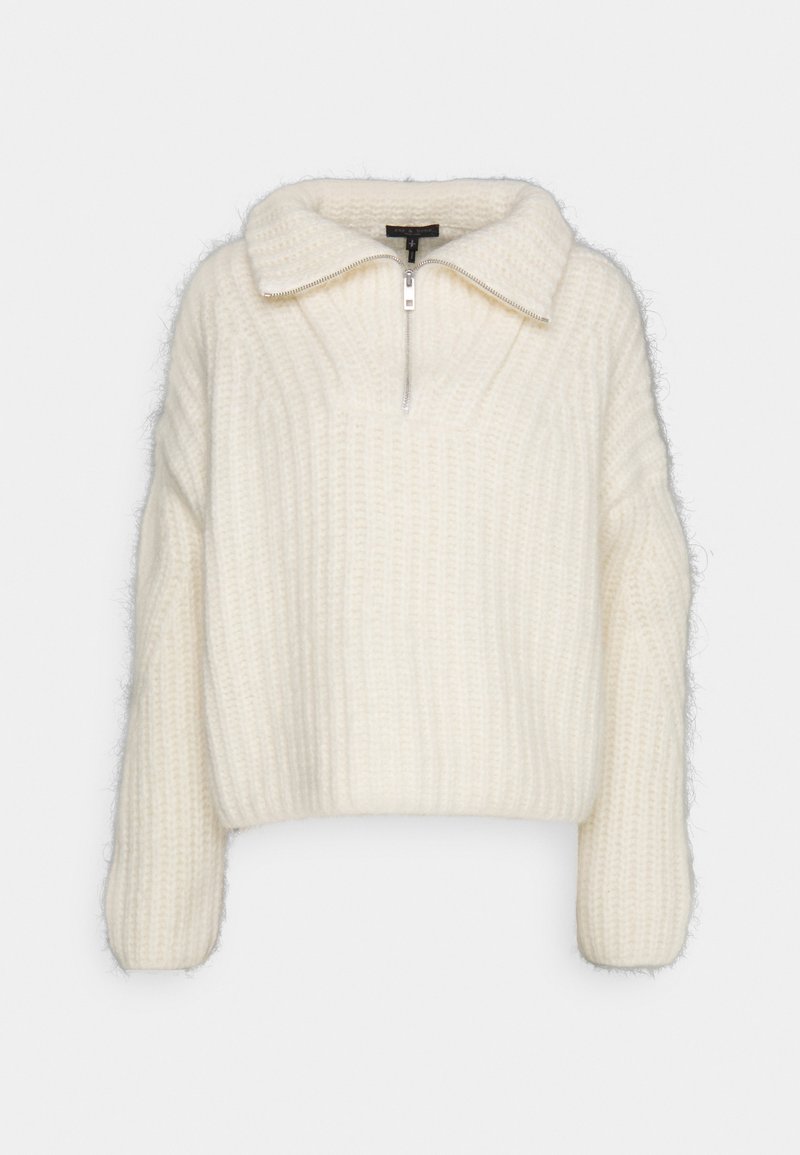 rag u0026 bone HANNAH HALF ZIP - Jumper - white - Zalando.co.uk