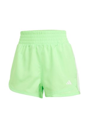 adidas Performance PACER STRIPES HIGH RISE - Sportovní kraťasy - lime burst   white