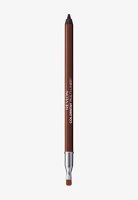Crayon Revlon ColorStay Multi-Liner en brun foncé, design crayon avec une pointe en métal argenté et un applicateur pinceau, texture lisse et finition mate.