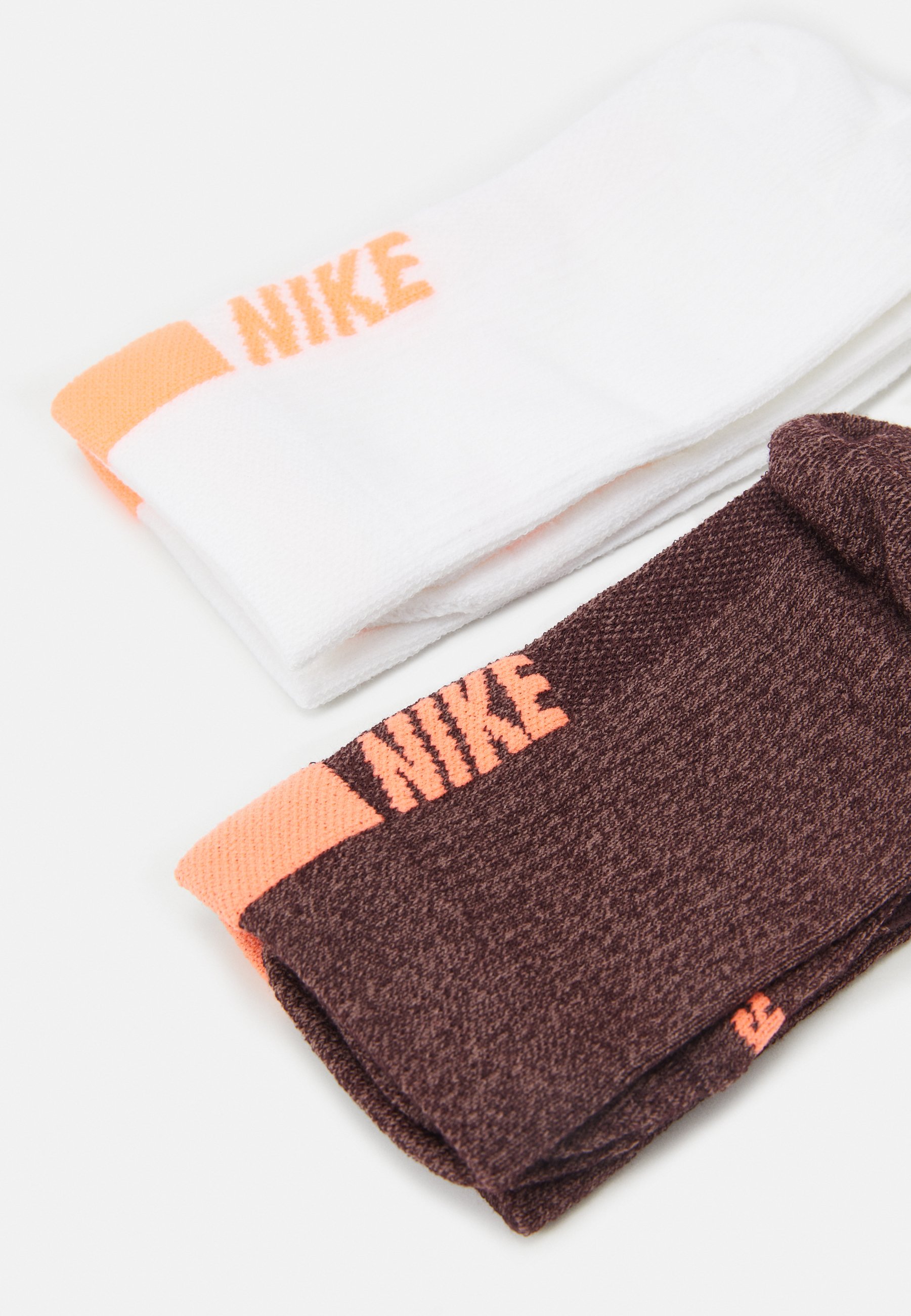 Nike Performance 2 PACK UNISEX - Calze sportive - mahogany/bright  mango/white/marrone - Zalando.it