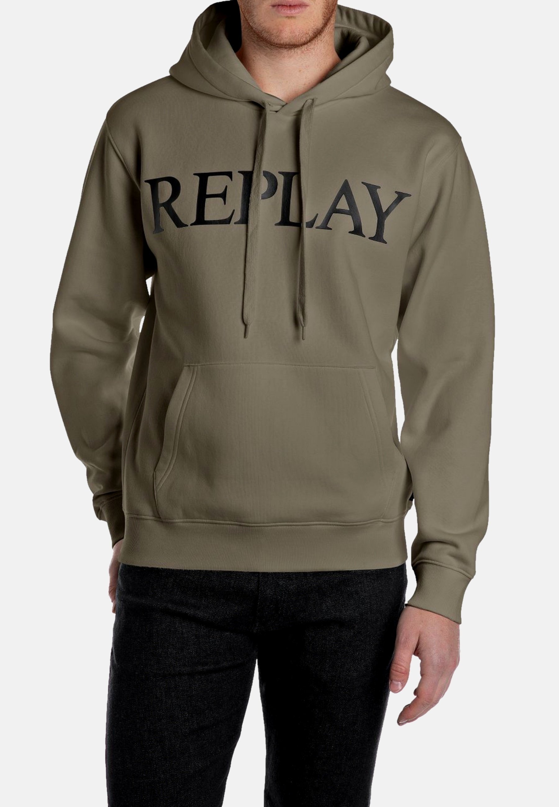 Replay Felpa con cappuccio grün/oliva
