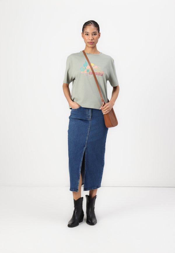 RUBY - Print T-shirt - sage kaki2