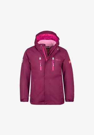 TROLLKIDS MYRDAL 3IN1 PRO - Outdoor jacket - plum fireberry mauve