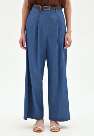 Rinascimento, PANTALONE TINTA UNITA - Pantaloni - blu indaco