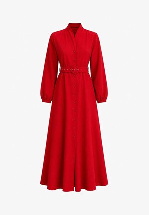 Touché Privé, POPLIN DRESS WITH BUTTON DETAILS - Μάξι φόρεμα - red