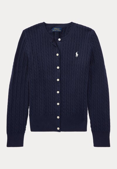 Polo Ralph Lauren MINI CABLE COTTON CARDIGAN 7-14Y - Cardigan - hunter navy