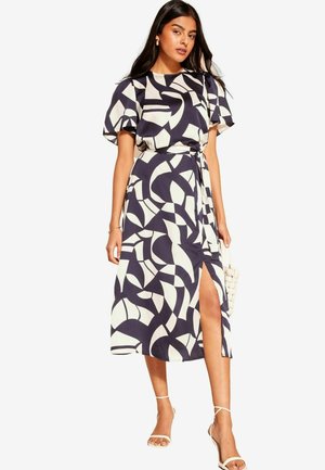 Friends Like These FLUTTER SLEEVE PRINTED MIDI SUMMER  - Vapaa-ajan mekko - navy blue