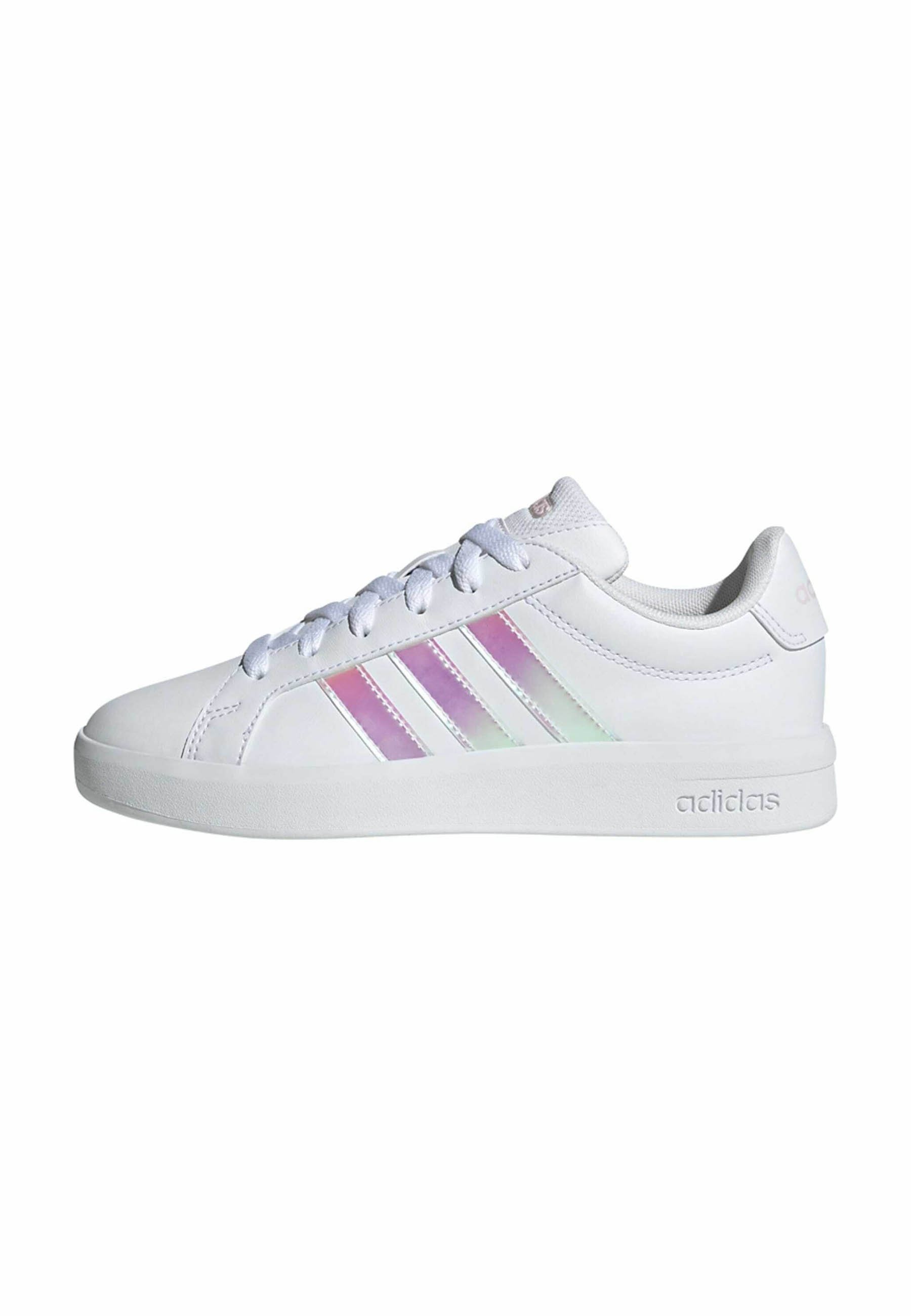 adidas Sportswear GRAND COURT 3.0 JUNIOR - Trainers - cloud white iridescent  almost pink/off-white - Zalando