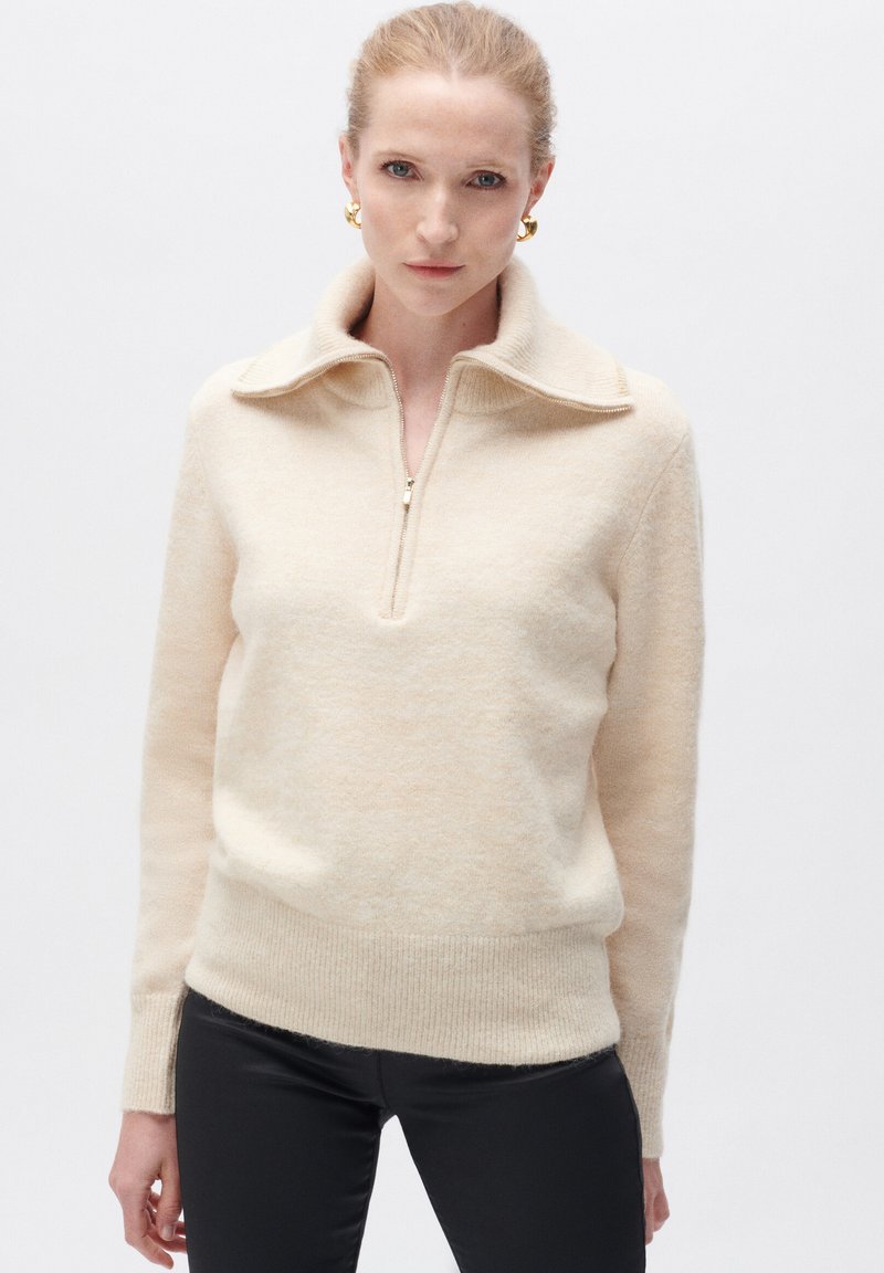 Caroll 232K-MZOAN Cachemire Pull-Over, Marine, S Femme