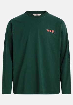 Redefined Rebel ABRAHAM TEE BOXY - Topper langermet - rain forest