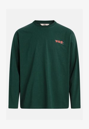 Redefined Rebel ABRAHAM TEE BOXY - Topper langermet - rain forest