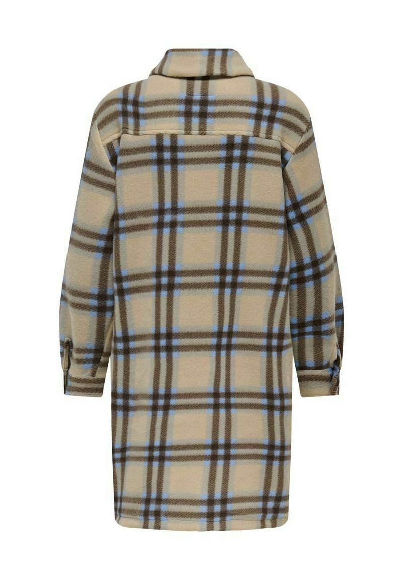 Damen Parkas | JDY SHACKET TALL KARO-LONGLINE- Klassischer Mantel tourmaline/blau - JO04066 Damen Parkas | JDY SHACKET TALL KARO-LONGLINE- Klassischer Mantel tourmaline/blau - JO04066