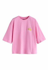 REGULAR FIT - FLORAL GRAPHIC CREW NECK - Tričko s potlačou - pink