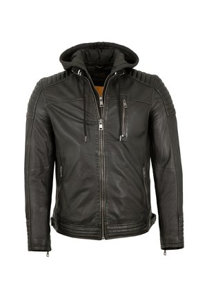 OTTAWA - Leather jacket - schwarz