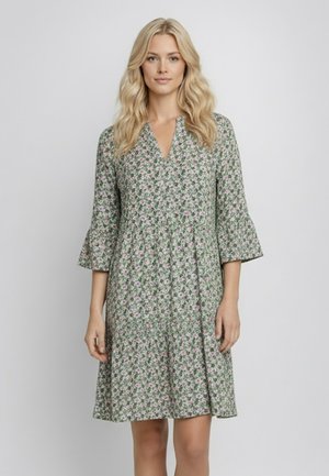 Cream CREMMIY PRINTED - Denní šaty - green pink flowers