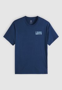 Nem kiválasztott, abstract glacial scenic navy blazer