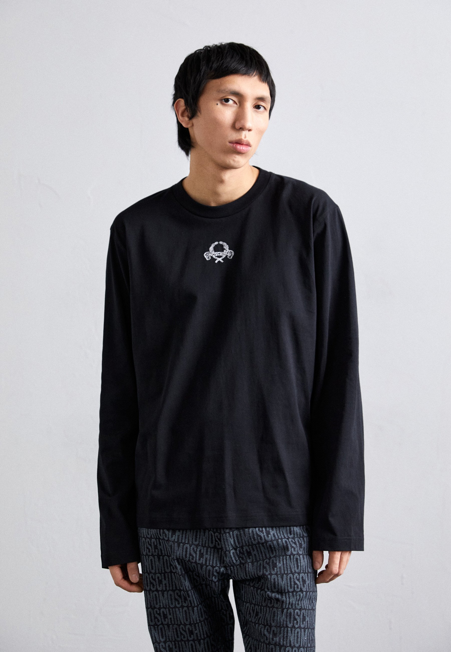032c TIGHT LONGSLEEVE - Long sleeved top - faded black/black - Zalando
