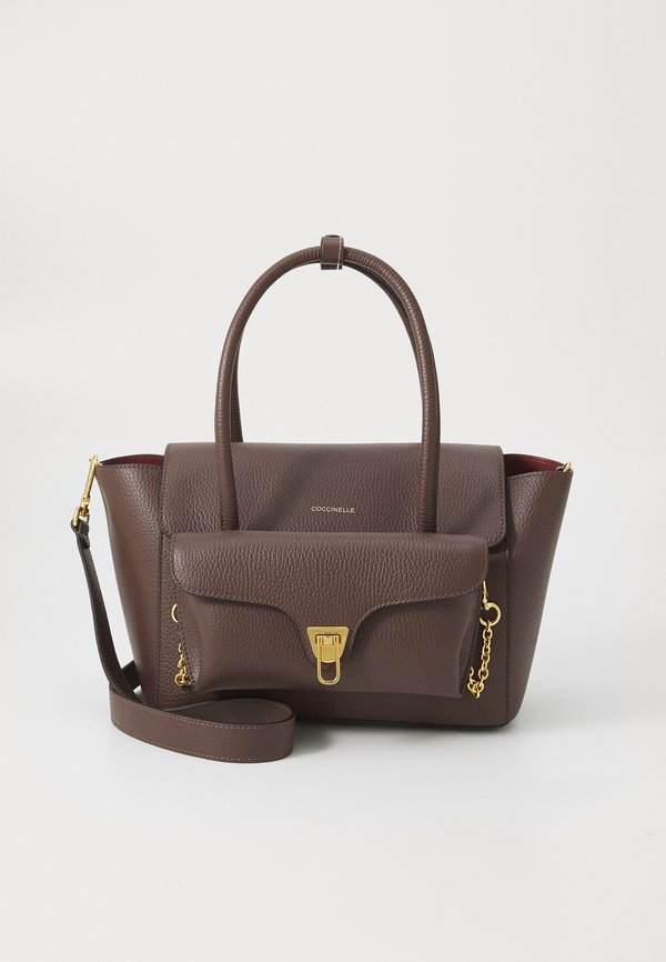 DOUBLE BEAT - Handbag - brunette