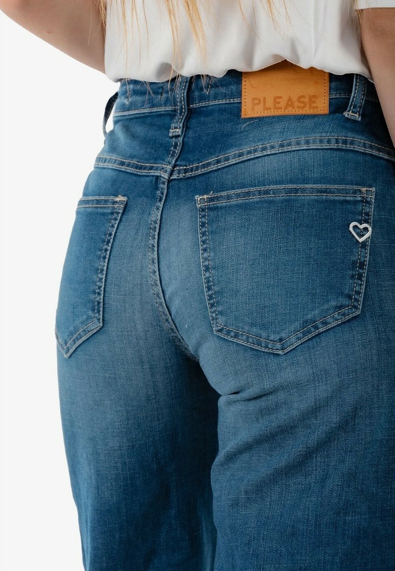 PLEASE Jeans a zampa bleu/blu