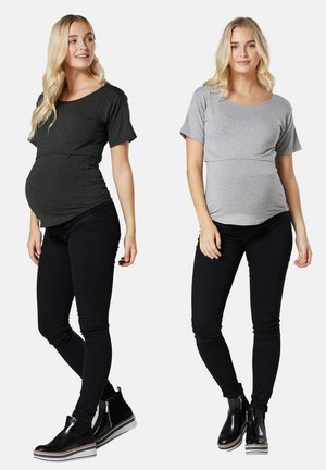 2-PACK BREASTFEEDING - Top - light grey/dark grey