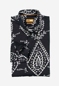 Emilio Adani LANGARM-GEMUSTERT - Hemd - schwarz