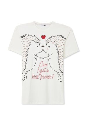 Terranova CON STAMPA - Camicia da notte - bianco lana