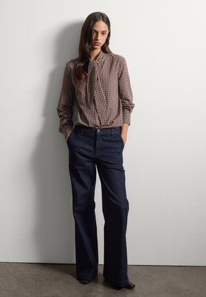 Stefanel, WIDE-LEG DENIM JEANS. - Wide Leg - dark blue