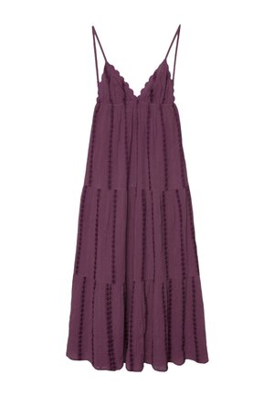 Stradivarius, LONG FLOWING DRESS WITH OPEN BACK - Robe longue - purple