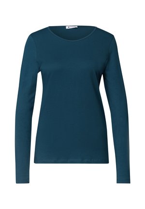Street One, BASIC LANGARM SHIRT IN UNIFARBE - Camiseta de manga larga - blue petrol