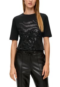 s.Oliver BLACK LABEL T-Shirt print - schwarz