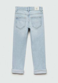 Mango Kids Traperice ravnih nogavica - light blue