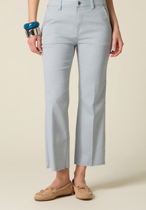 Oltre PANTALONI CROPPED - Pantalon classique - azzurro