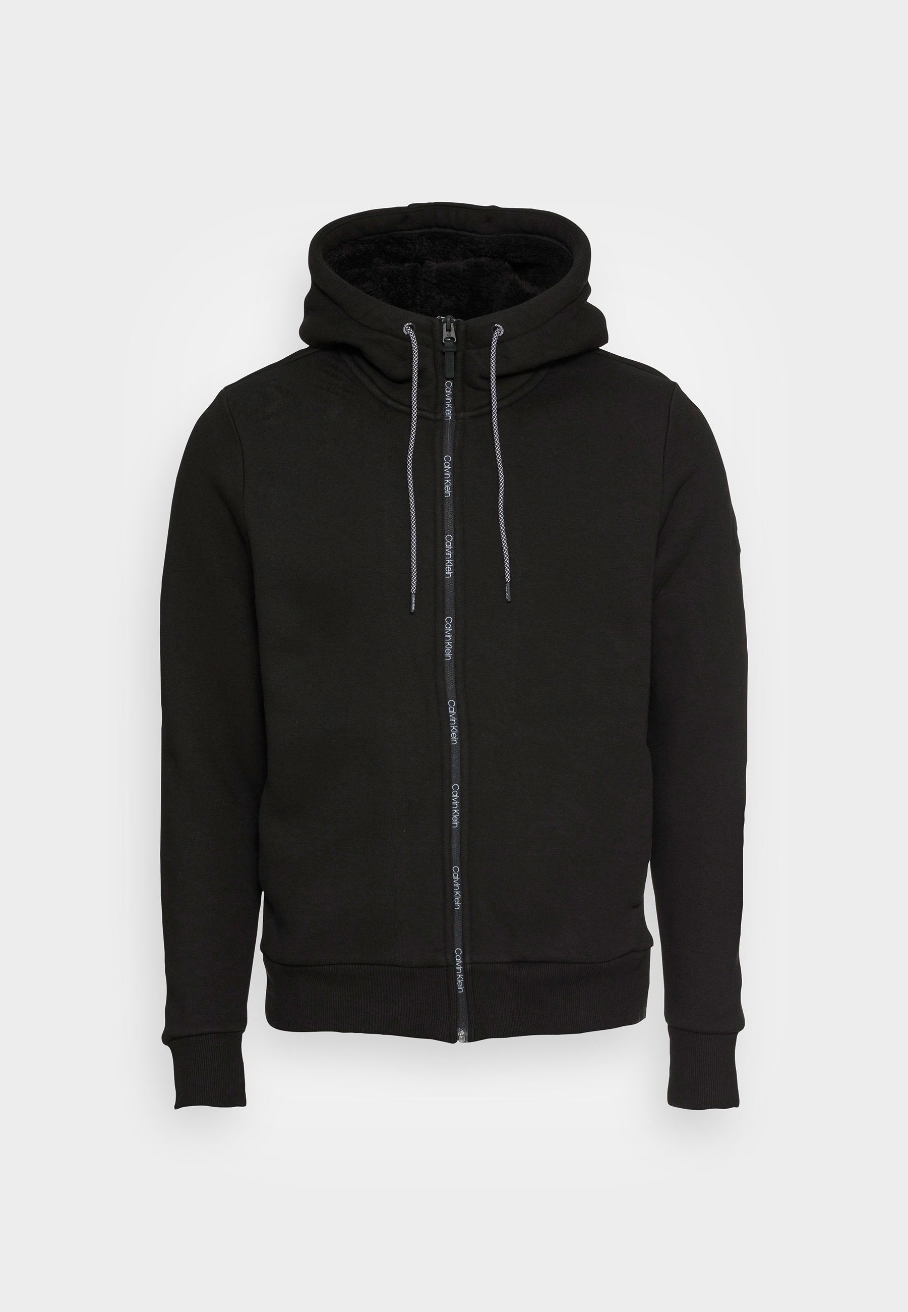calvin klein zip up moletom com capuz