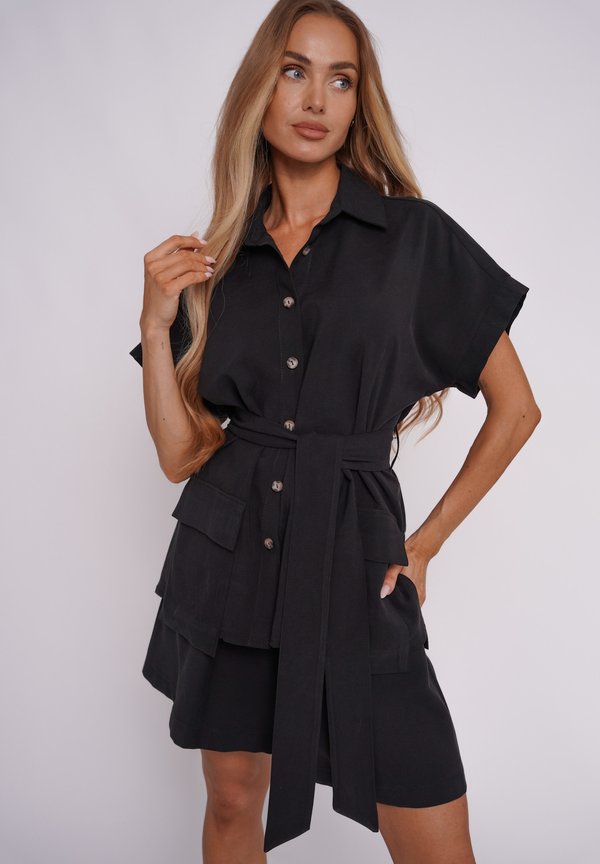 L839 KOMPLET S - Hemdbluse - czarny