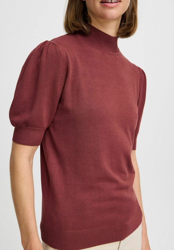 BYMMMORLA PUFF SLEEVE - Print T-shirt - hot chocolate2