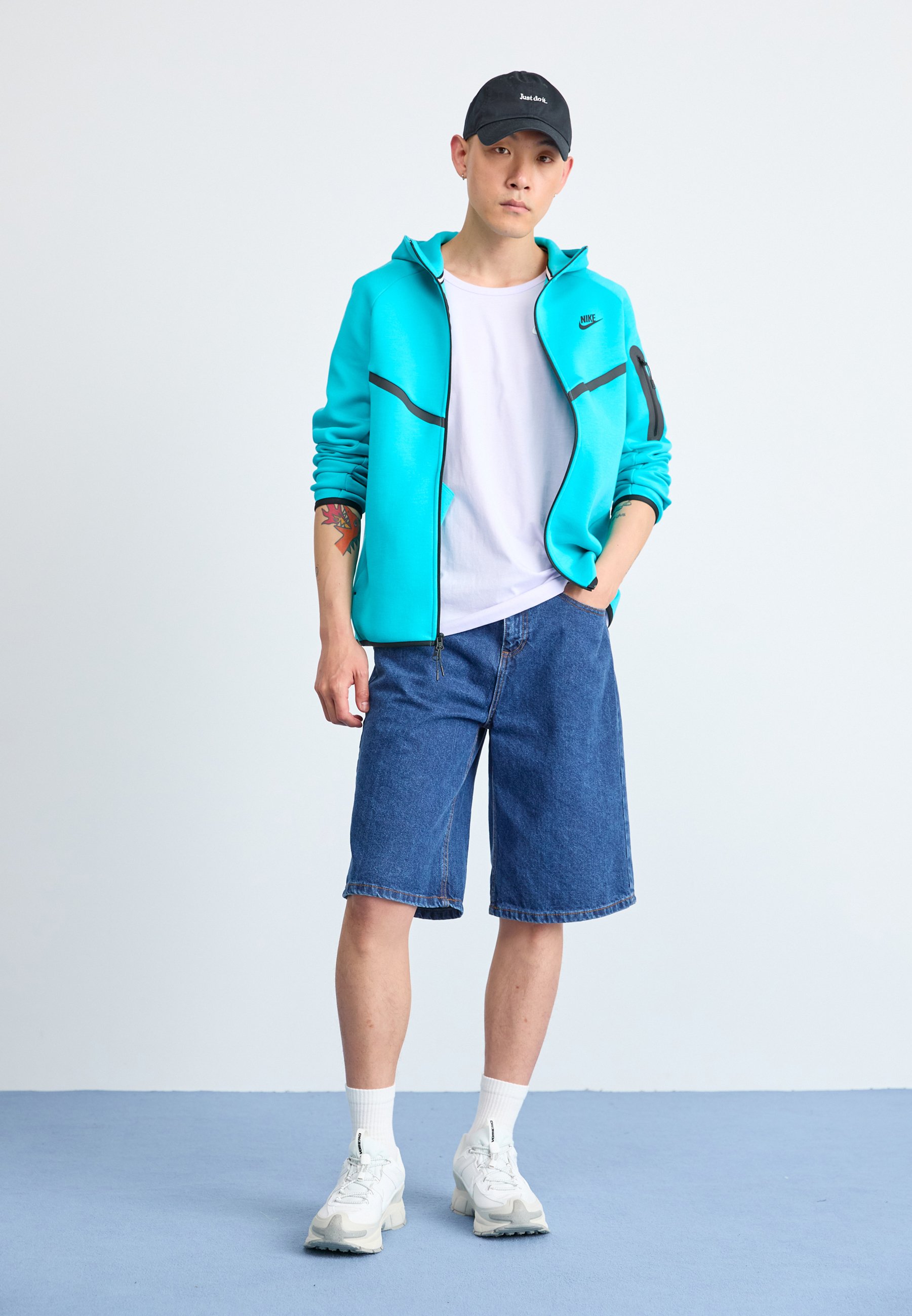 Nike Sportswear Jachetă din fleece - dusty cactus black/turcoaz