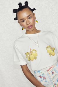 Never Fully Dressed LEMON TEE - Tricou cu imprimeu - white
