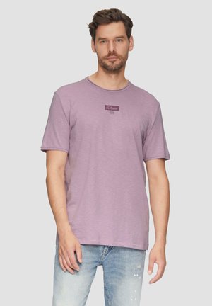 LOGO MIT ROLLKANTE UND STRUKTUR - T-Shirt print - flieder