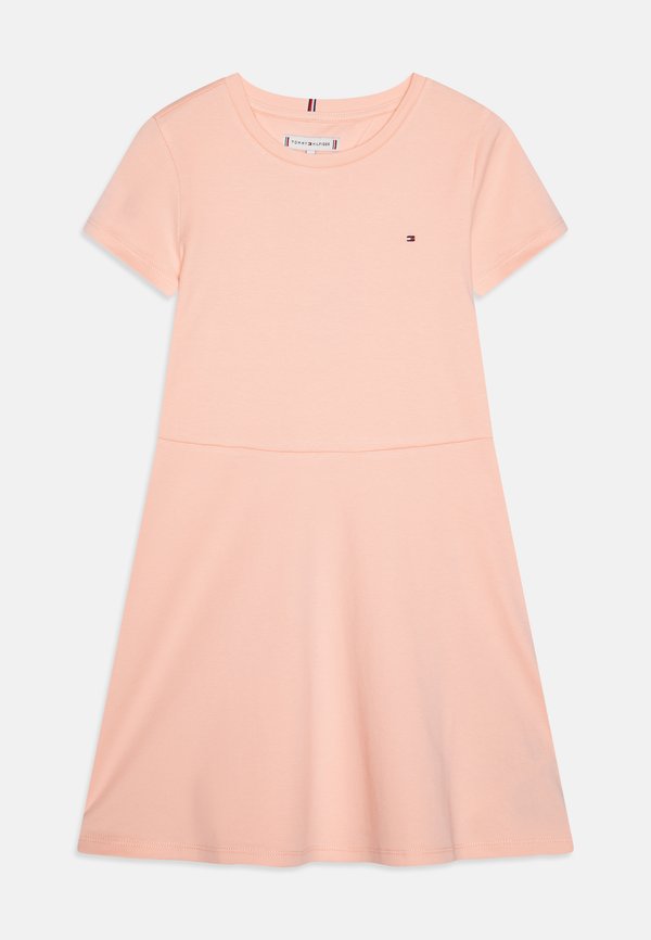 ESSENTIAL SKATER - Jersey dress - coral ice3