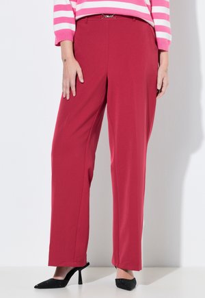 GERADES  ZIERGÜRTEL MIT SCHLIESSE - Broek - dark red